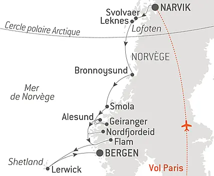 Splendeurs automnales des Lofoten aux fjords de Norvège