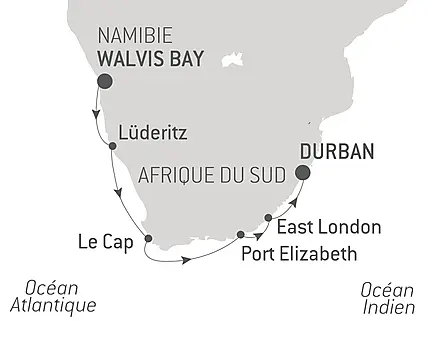 Découvrez votre itinéraire - Namibie et Afrique du Sud 