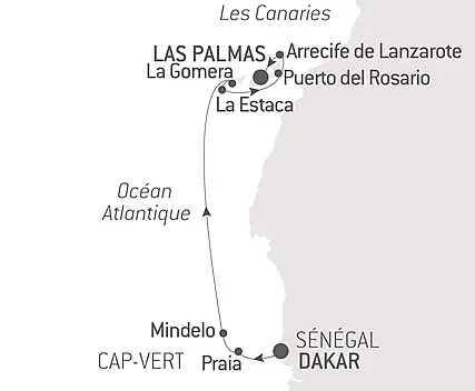 Découvrez votre itinéraire - Entre volcans et océan, du Cap-Vert aux Canaries