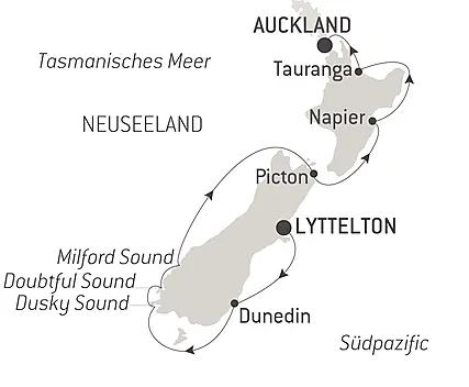 Neuseelands Nord- und Südinseln vom Meer aus – mit Smithsonian Journeys