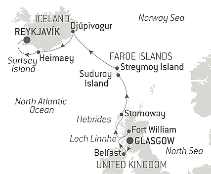 Your itinerary - Wild lands of Scotland, the Faroe Islands and Iceland