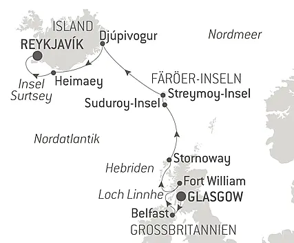 Wilde Landschaften in Schottland, auf den Färöer und Island