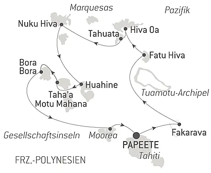 Marquesas, Tuamotu und Gesellschaftsinseln