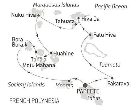 Marquesas, Tuamotus & Society Islands