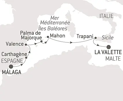 Découvrez votre itinéraire - Rivages ibériques et Sicile 