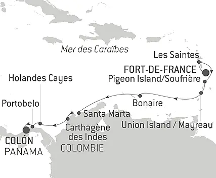 Découvrez votre itinéraire - Panama, Colombie et les îles Caraïbes