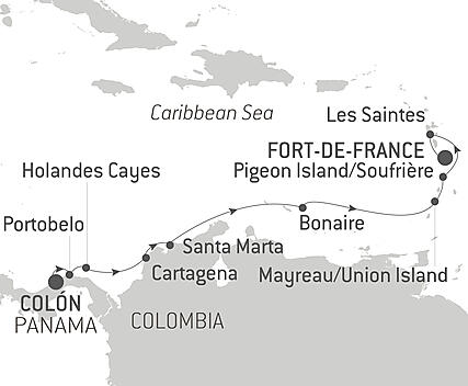 Your itinerary - Panama, Colombia & Caribbean Islands