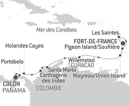 Découvrez votre itinéraire - Panama, Colombie et les îles Caraïbes