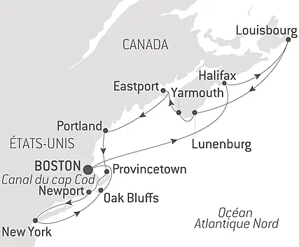 Novia Scotia and the East Coast of the United States