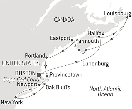 Your itinerary - Novia Scotia and the East Coast of the United States  