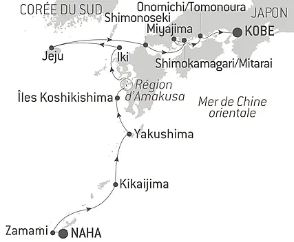 Découvrez votre itinéraire - Îles subtropicales et Japon ancestral