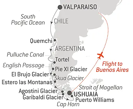 Your itinerary - The best of Chilean Fjords