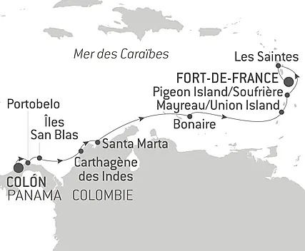 Découvrez votre itinéraire - Panama, Colombie et les îles Caraïbes