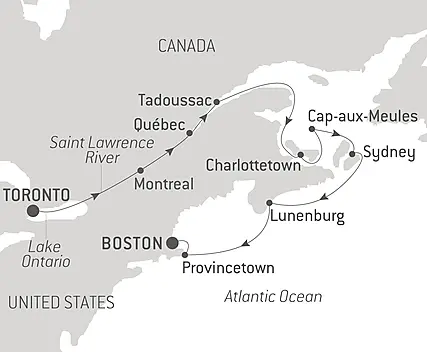 Your itinerary - Fall Foliage on the St. Lawrence: Québec to the Canadian Maritimes – with Smithsonian Journeys