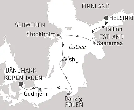 Hauptstädte und berühmte Städte der Ostsee