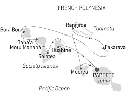 Your itinerary - Society Islands & The Tuamotus