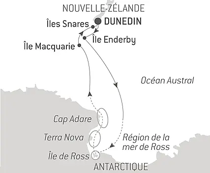 Découvrez votre itinéraire - Expédition sur les traces de Scott et Shackleton