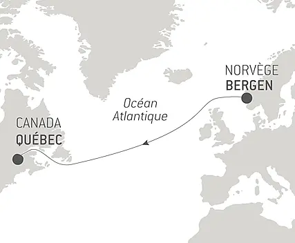 Découvrez votre itinéraire - Voyage en mer : Bergen - Québec