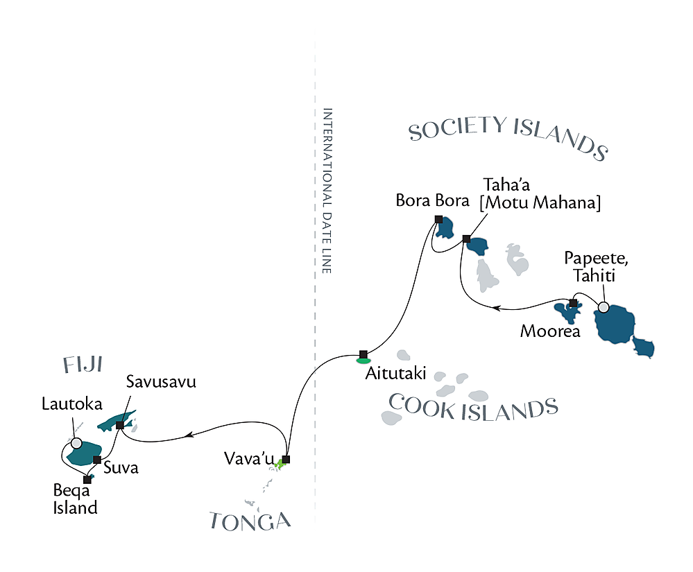 Society Islands, Cook Islands, Tonga & Fiji — image 3