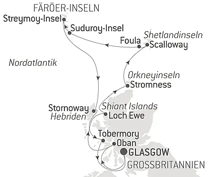 Schottische Archipele und die Färöer, zwischen nordischem Erbe und Inselwelten