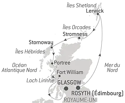 Découvrez votre itinéraire - Shetland, Orcades et Hébrides