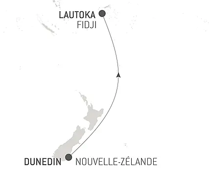 Découvrez votre itinéraire - Voyage en Mer : Dunedin - Lautoka