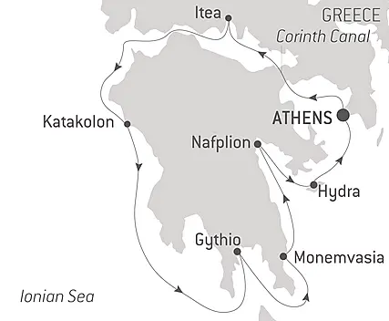 Landscapes and historic sites of the Peloponnese