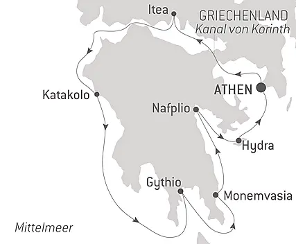 Schätze und Landschaften der Halbinsel Peloponnes