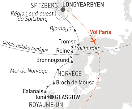 Découvrez votre itinéraire - De l’Écosse au Spitzberg