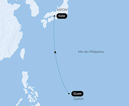 Voyage en Mer : Guam - Kobé