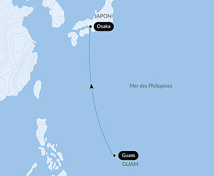 Voyage en Mer : Guam - Osaka