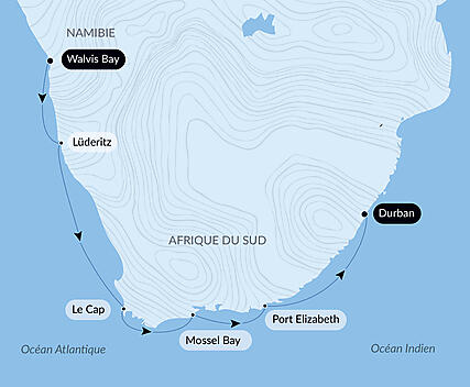 Namibie et Afrique du Sud