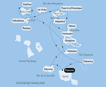Douceur polynésienne : Marquises, Tuamotu et îles de la Société