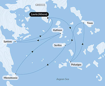 The Cyclades, in the Wake of Le Ponant