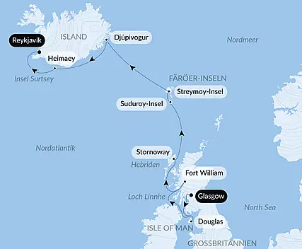 Wilde Landschaften in Schottland, auf den Färöer und Island
