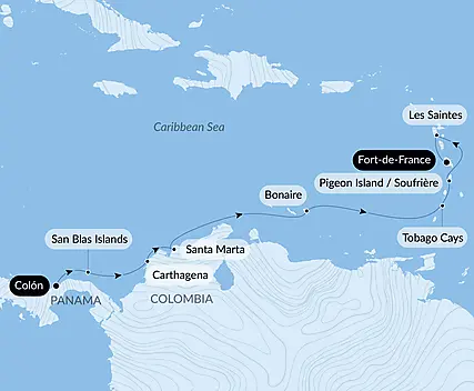 Your itinerary - Panama, Colombia & Caribbean Islands