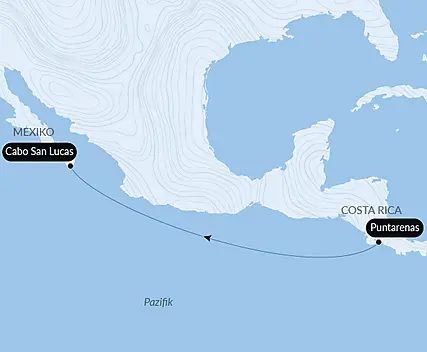 Ozean-Kreuzfahrt : Puntarenas - Cabo San Lucas