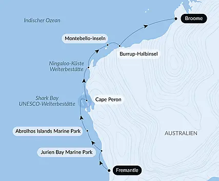 Abenteuer entlang der Westküste Australiens