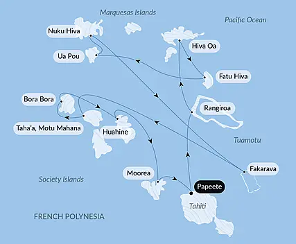 Marquesas, The Tuamotus & Society Islands