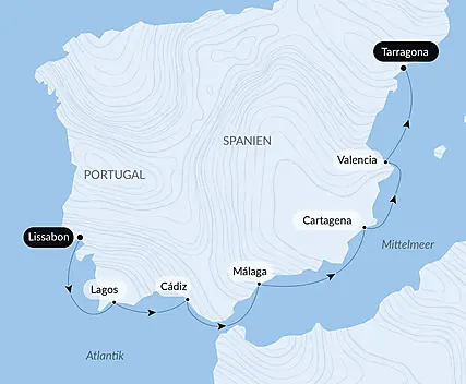 Symphonie auf See: Entlang der Südküsten Spaniens und Portugals