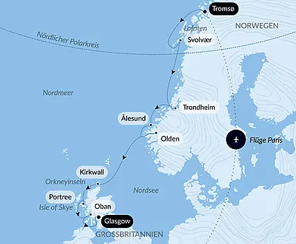 Vom arktischen Polarkreis zu den Inseln Schottlands