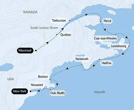 Natur und Metropolen zwischen der Belle Province und dem Big Apple