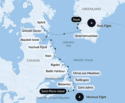 Wilderness from Greenland to the East Coast of Canada