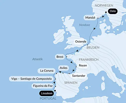 Von der Nordsee bis zum Golf von Biskaya