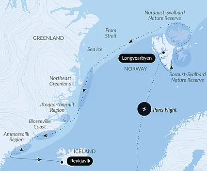 In the ice of the Arctic, from Svalbard to Greenland