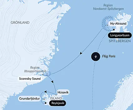 Arktis-Abenteuer von Spitzbergen nach Island