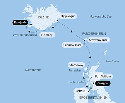 Wilde Landschaften in Schottland, auf den Färöer und Island