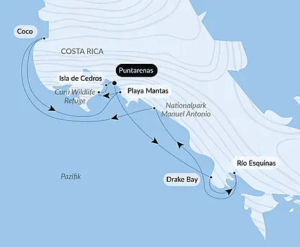 Die Pazifikküste von Costa Rica