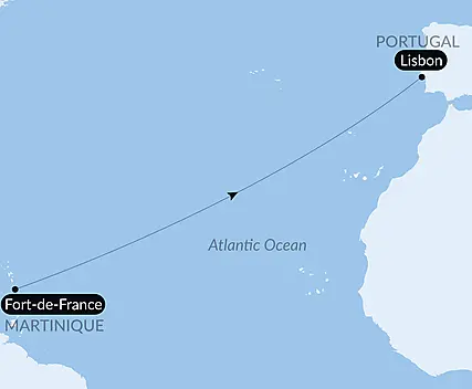 Ocean Voyage: Fort-de-France - Lisbon