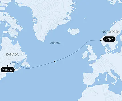 Ozean-Kreuzfahrt: Bergen-Montreal